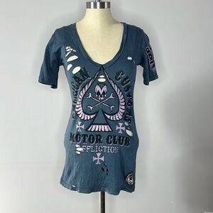 Affliction Distressed T Shirt